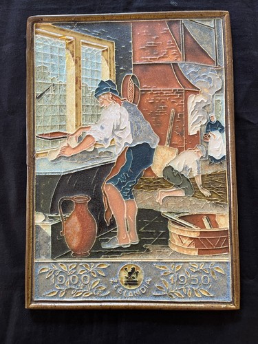 Grand carreau cloisonné delft - carreau,
