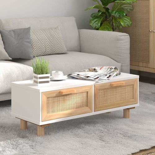Table basse blanc 80x40x30 - blanc,