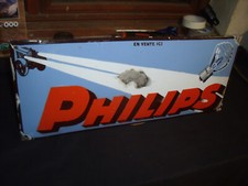 RARE PLAQUE EMAILLEE BOMBEE LAMPE AUTOMOBILE PHILIPS - bidon huile oil garage