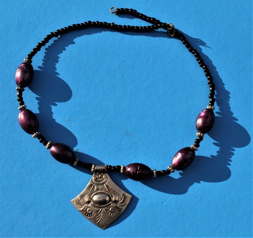 Collier touareg avec pendentif - collier,