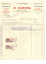 GRENOBLE (38) AMILCAR FORD HOTCHKISS ROSENGART "DURAND" dealer in 1932