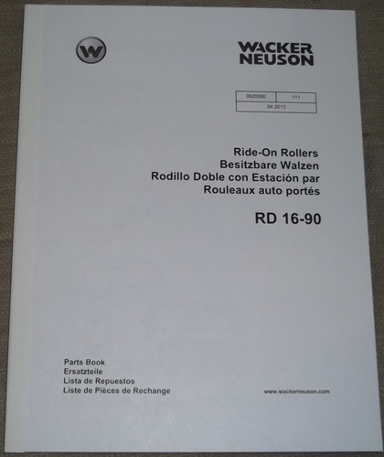 Wacker neuson 90 roller - rd-16-90,