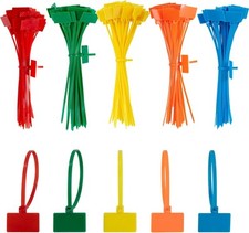 250 Pièces Attache Cable Colorées 150mm x 3 mm Collier de Serrage Plastique S