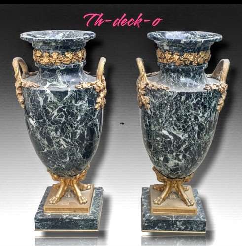 Paire vases cassolettes vert - paire,