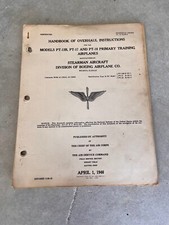 1940 Overhaul Handbook Stearman Boeing PT-138 PT-17 PT-18 WWII AAF Air Corps