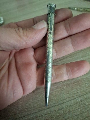 Stylo portemine plaque argent - stylo,