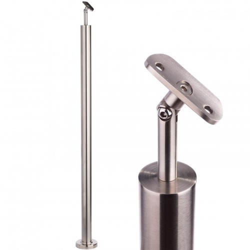 Poteau garde corps acier - garde-corps, en
