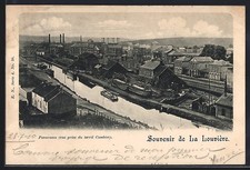 Old postcard La Louvière, general view view taken from the Cambier heap 1900 