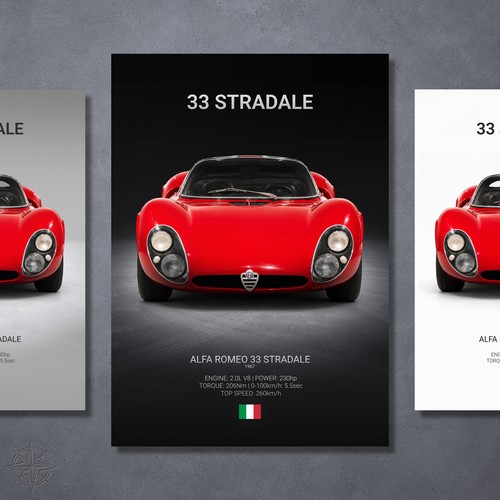 Alfa romeo stradale poster - alfa,