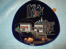 ASSIETTE FAÏENCE BLEU ÉMAUX