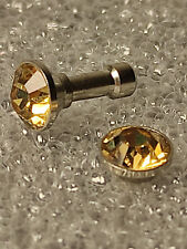 1 Piercing De Nez ou Autre (Couleur:  Jaune Translucide) - Tige droite acier