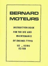 Bernard Moteurs Instruction and Maintenance Manual  (please read description)