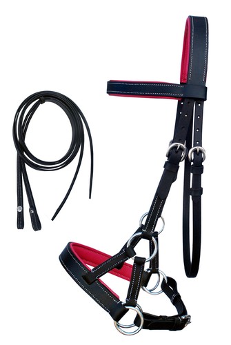 Horse western leather padded - leather,