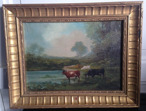 Tableau hst vue vaches - tableau,