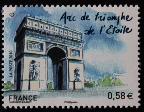 Timbre france arc de - -,