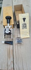 Vintage Stamping Machine, Numberer No. 55 Steel with Manual and Original Box