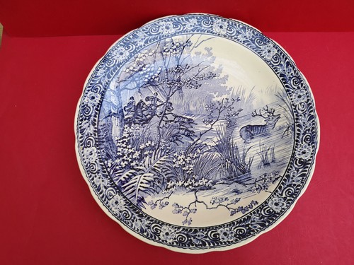 Grand plat décor delft - plat,