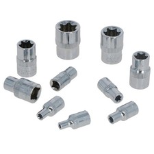 Embout étoile à douille Torx femelle standard externe chrome vanadium