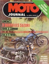 MOTO JOURNAL  458 SUZUKI GS 1000 G à cardan ER 80 125 X4 KAWASAKI KDX 400 1980