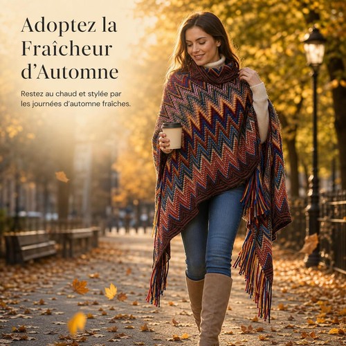 Poncho femme ethnique pour - ethnique,