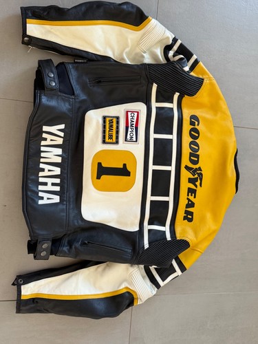 Blouson moto cuir yamaha 50e - blouson,