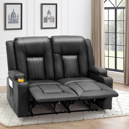Manual reclining loveseat with - loveseat,