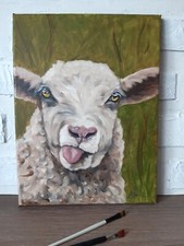 Tableau original mouton ferme