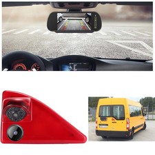 Double Rear View Camera+7" Mirror For Opel Vauxhall Movano B X62 Brake Light Van