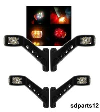 4x Feux de Gabarit LED Tricolore 12-24V Sur Antenne en Caoutchouc 180mm Camion