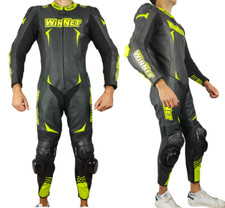 Combinaison De Course En Cuir Moto Piste 1 Pièce Entière Aérée Avec Protections