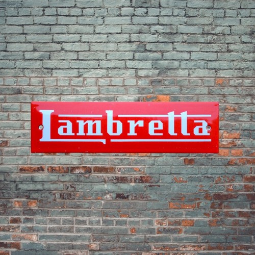 Plaque émaillée lambretta - émaillée,