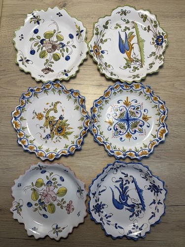 Lot assiettes faïence - de, 6