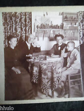 STA325 Table Characters Games Society Tools Vintage Photo 1900 STEREOview