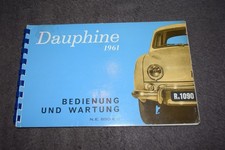 1961 Renault Dauphine Owners Manual Owners Manual Superb