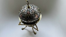 Brûle-parfum Qadjar  en cuivre, bronze et argent ajouré   ---- FAIRE OFFRE