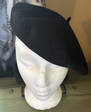 Black Super Lujo Alpine Basque Beret Made in Spain 