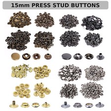 15mm Presse Clou Boutons Pression Fermeture Popper Cuir Loisirs Créatifs Tissu