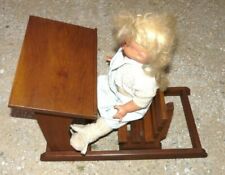 -PETIT BUREAU D ECOLIER BOIS MASSIF POUR POUPEE OU ENFANT DECO COLLECTION