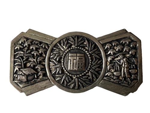 Broche argent art déco - en,
