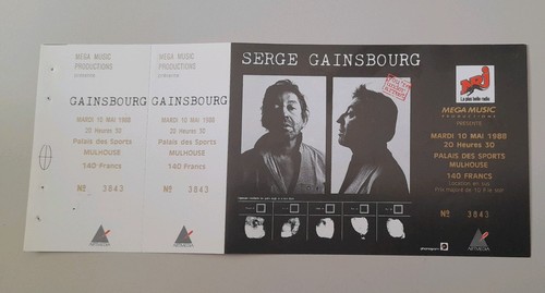 Serge gainsbourg ticket - serge,