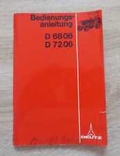 Deutz Tractor D6806 + D7206 Operating Instructions