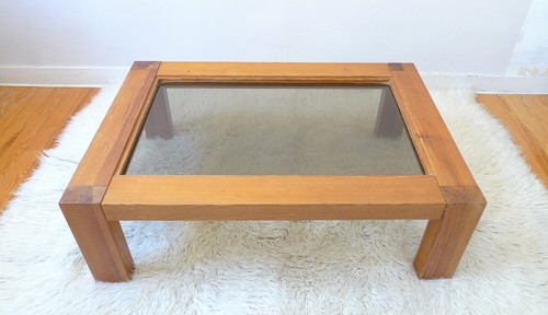 Grand table basse bois - table,