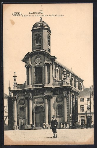 Cpa charleroi église la - charleroi,, de