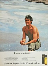 PUBLICITÉ DE PRESSE 1983 LA FRAICHEUR DE L'HOMME DE ROGER et GALLET