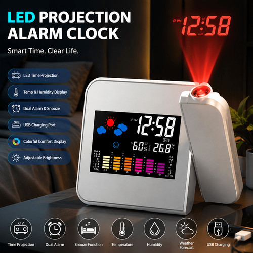 Led projection alarm - led,