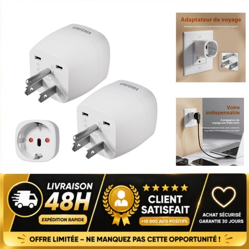 Grifema adaptateur prise usa - grifema,