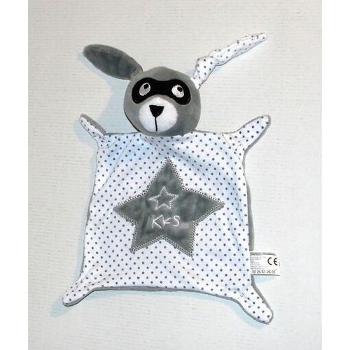 Doudou plat lapin - lapin, masqué
