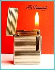 S.T. DUPONT Line 1 SMALL Silver Lighter / Briquet / Feuerzeug  - JUST SERVICED