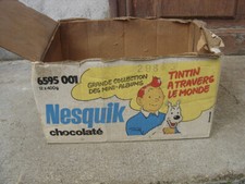 Empty box Nesquik Chocolate TINTIN Nestlé Lombard 1973 BAD CONDITION