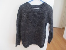PULL FILLE 6 ANS CHARLIE ET PRUNE EN MAILLE BLEU MARINE ET DORE EXCELLENT ETAT